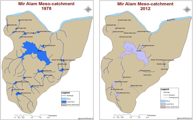 Shrinking drainage catchments of Hyderabad | Water and Metropolitanisation — Les Ateliers de Cergy