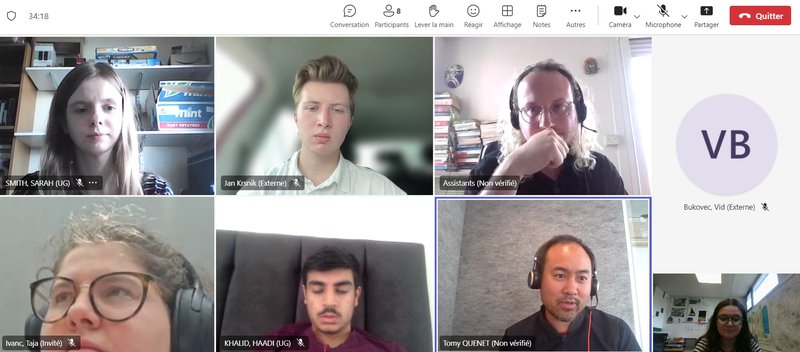 Participants de l'atelier en ligne