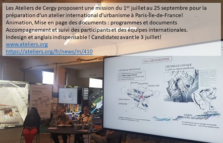 Mission Assistant-pilote pour l'organisation d'un atelier international d'urbanisme: «Territoire recyclés, territoires vivants »