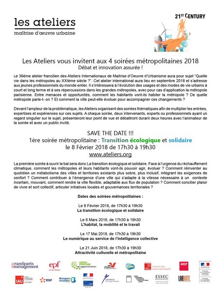 Soirée métropolitaine : La transition écologique et solidaire